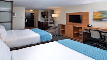 Suite, 2 Queen Beds (Additional Living Area) | Hypo-allergenic bedding, desk, blackout drapes, soundproofing