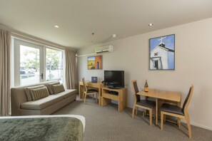 Studio, 1 King Bed | Living area | TV - Quest on Durham (Tauranga)