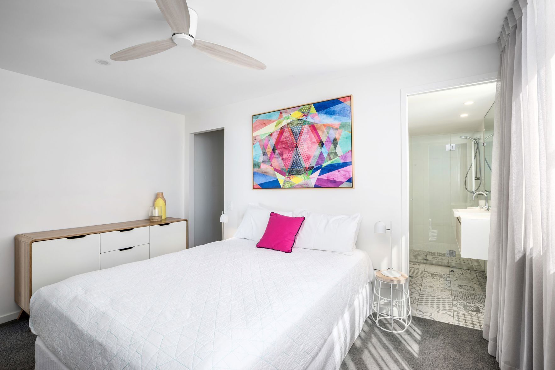 Individually decorated, individually furnished, iron/ironing board