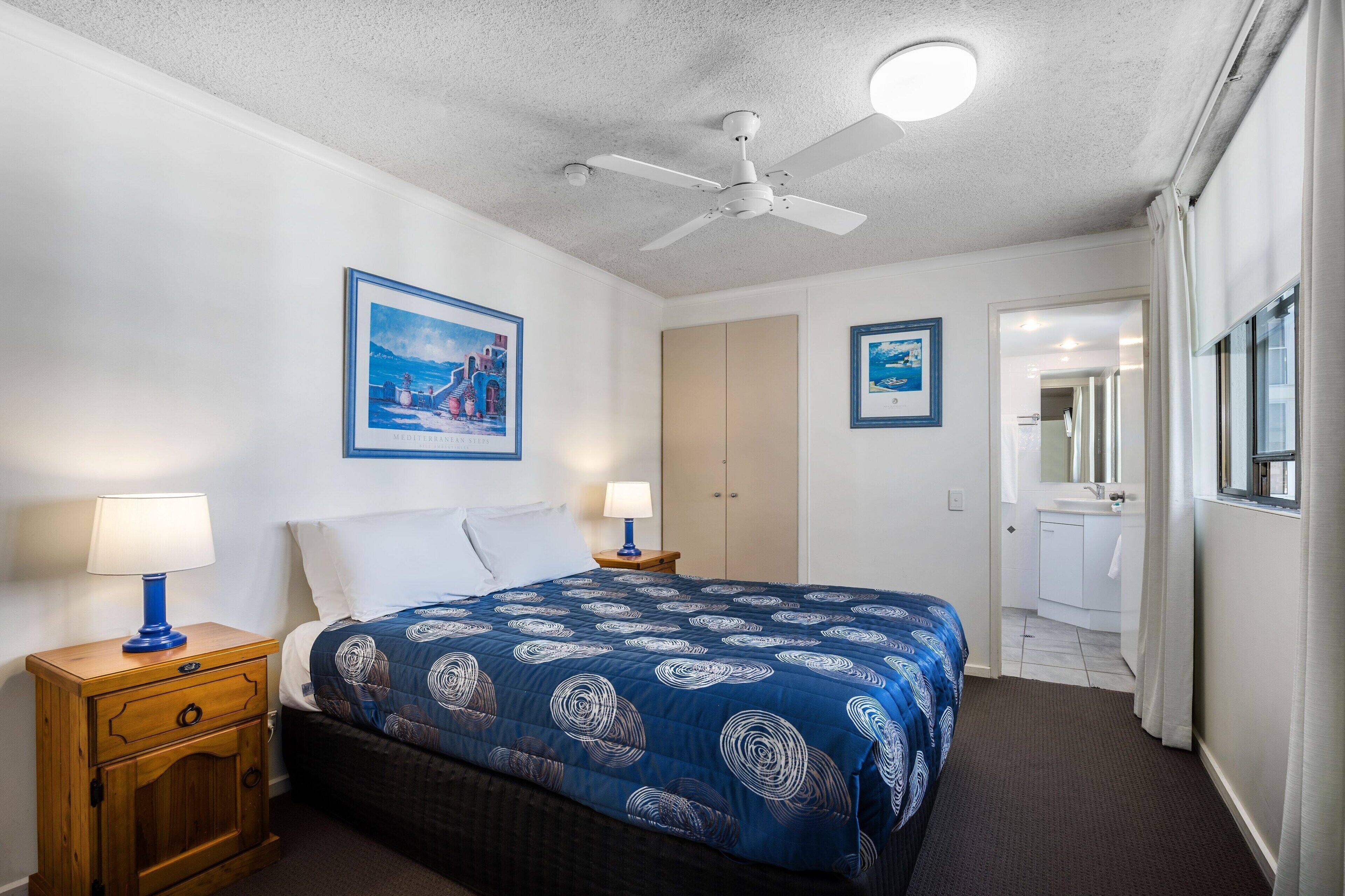 Individually decorated, individually furnished, iron/ironing board