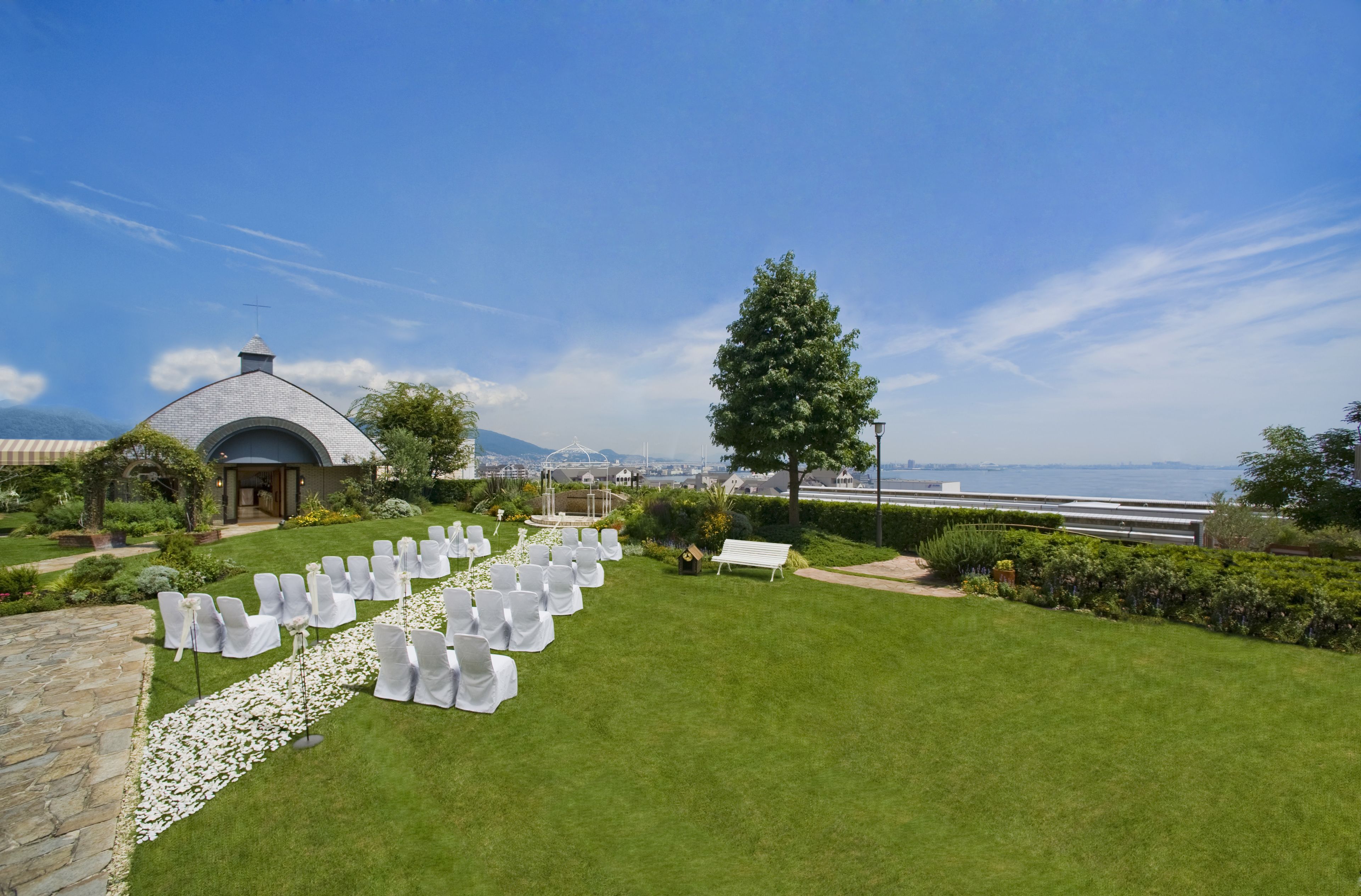 outdoor wedding area