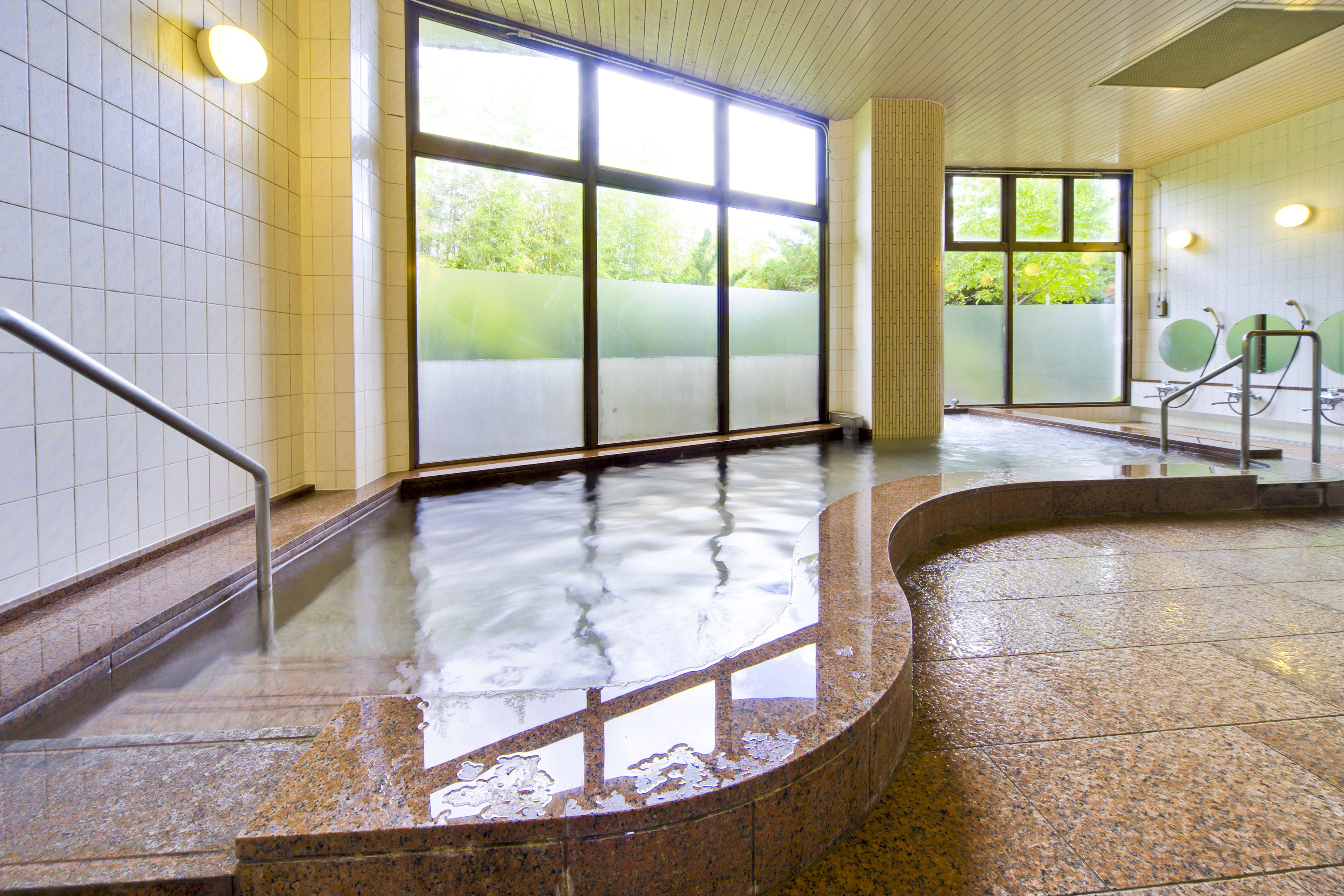 shower, slippers, bidet, towels