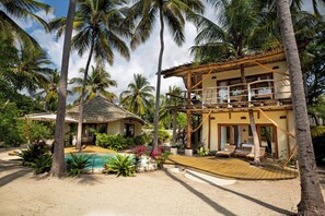Villa, 2 slaapkamers | Lakens van Egyptisch katoen, luxe beddengoed, een minibar