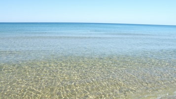 Sun loungers, beach umbrellas