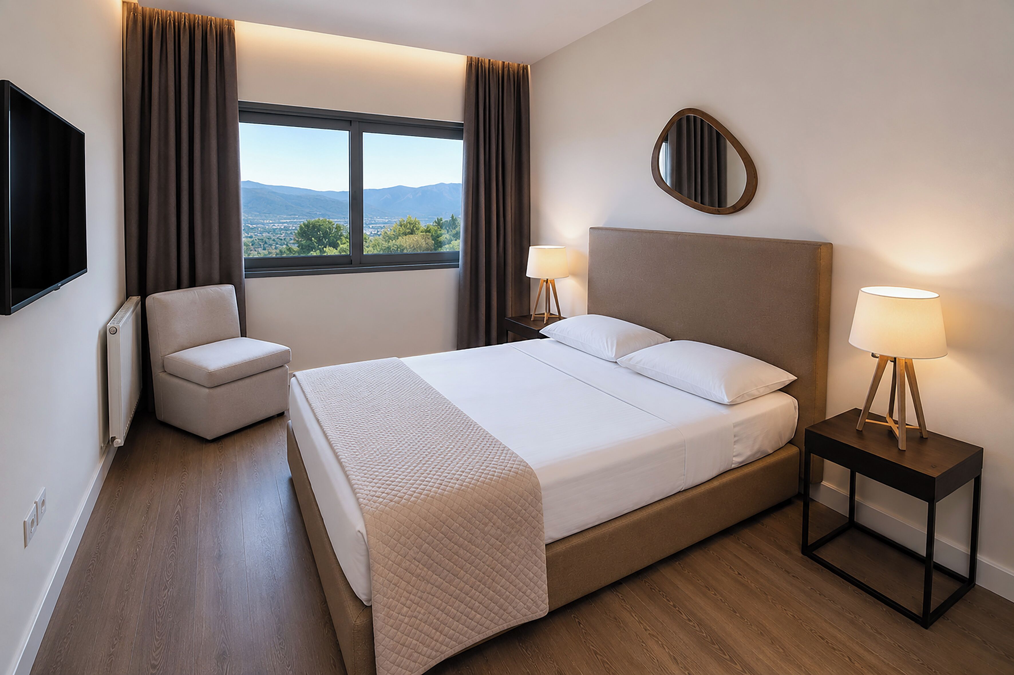 Family Suite, 1 Bedroom, Sea View | In-room safe, desk, laptop workspace, blackout drapes