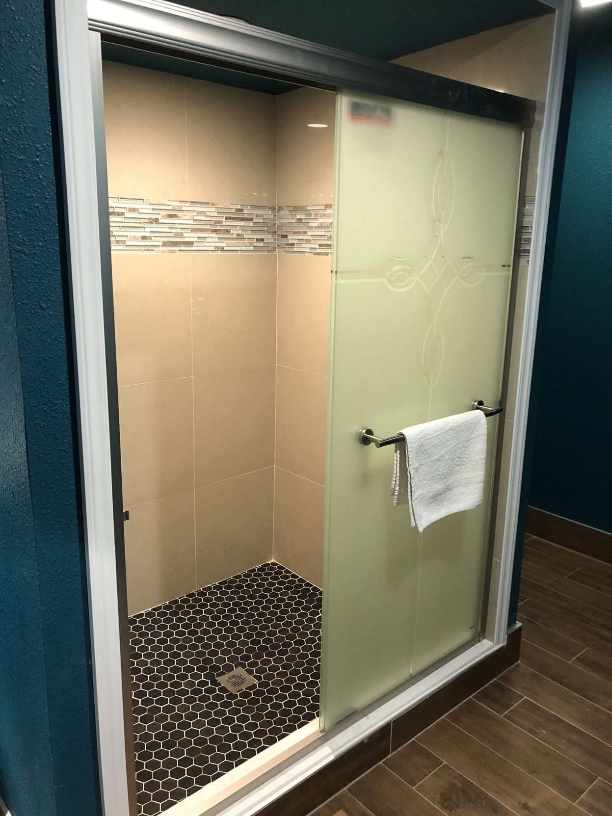 Bathroom | Shower, free toiletries, hair dryer, towels