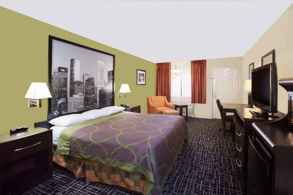 Individually decorated, individually furnished, desk, laptop workspace