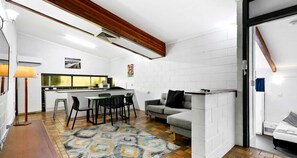 Standard Apartment, Multiple Beds, Non Smoking, Kitchen (Living Room) | Premium bedding, individually decorated, individually furnished, desk - Arkana Motel Maryborough, SureStay Collection by BW (Maryborough)