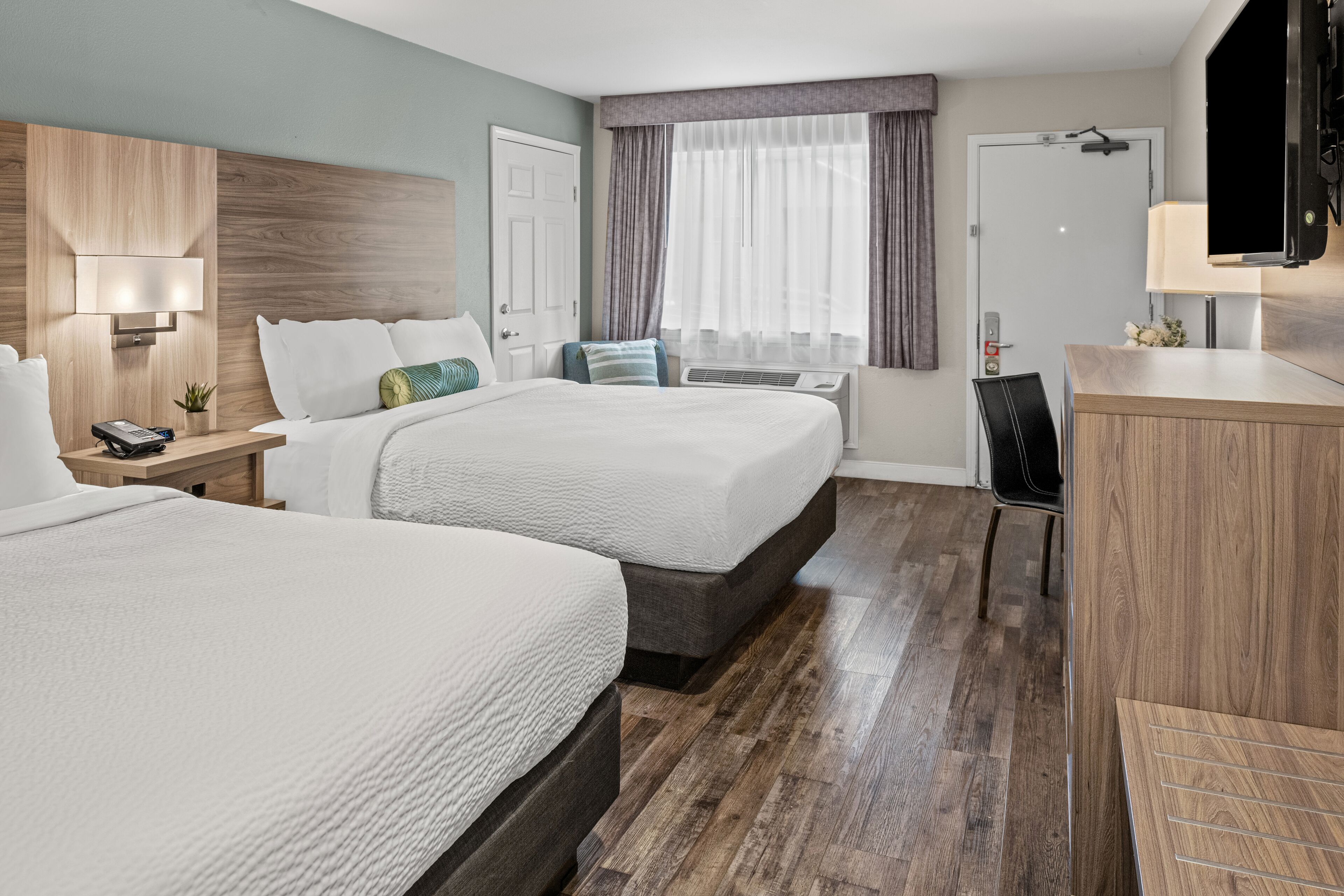 standard room, 2 queen beds | 1 bedroom, premium bedding, in-room safe, desk