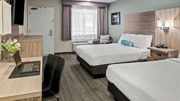 Standard Room, 2 Queen Beds | Premium bedding, in-room safe, desk, laptop workspace