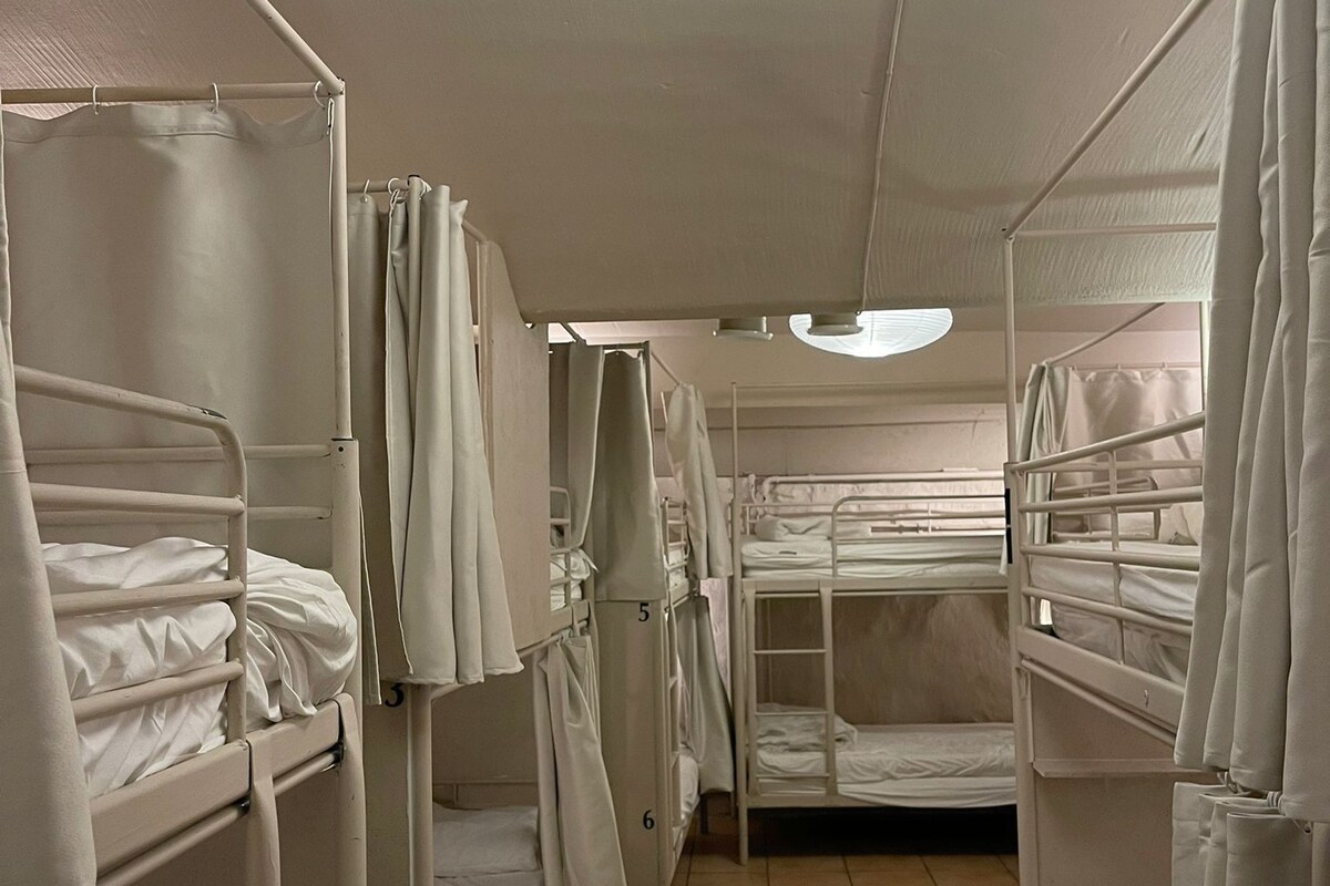Gemeinsamer Basic-Schlafsaal, Gemischter Schlafsaal (12 beds) | Zimmersafe, Verdunkelungsvorhänge, Bügeleisen/Bügelbrett