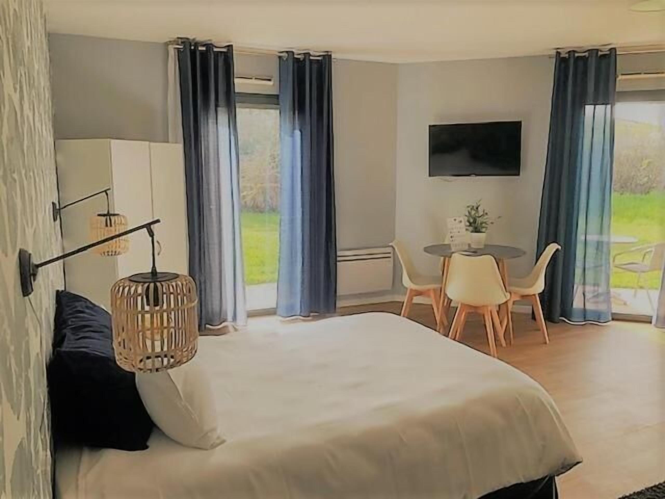 blackout curtains, iron/ironing board, cots/infant beds, free wifi