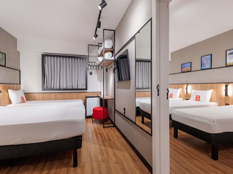 Minibar, desk, blackout drapes, free WiFi