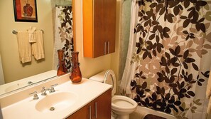 Free toiletries, hair dryer, towels