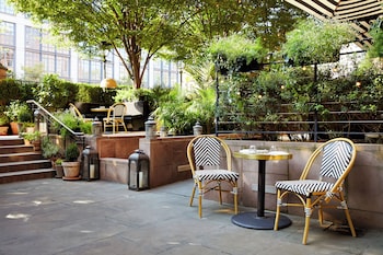 Outdoor dining at The High Line Hotel