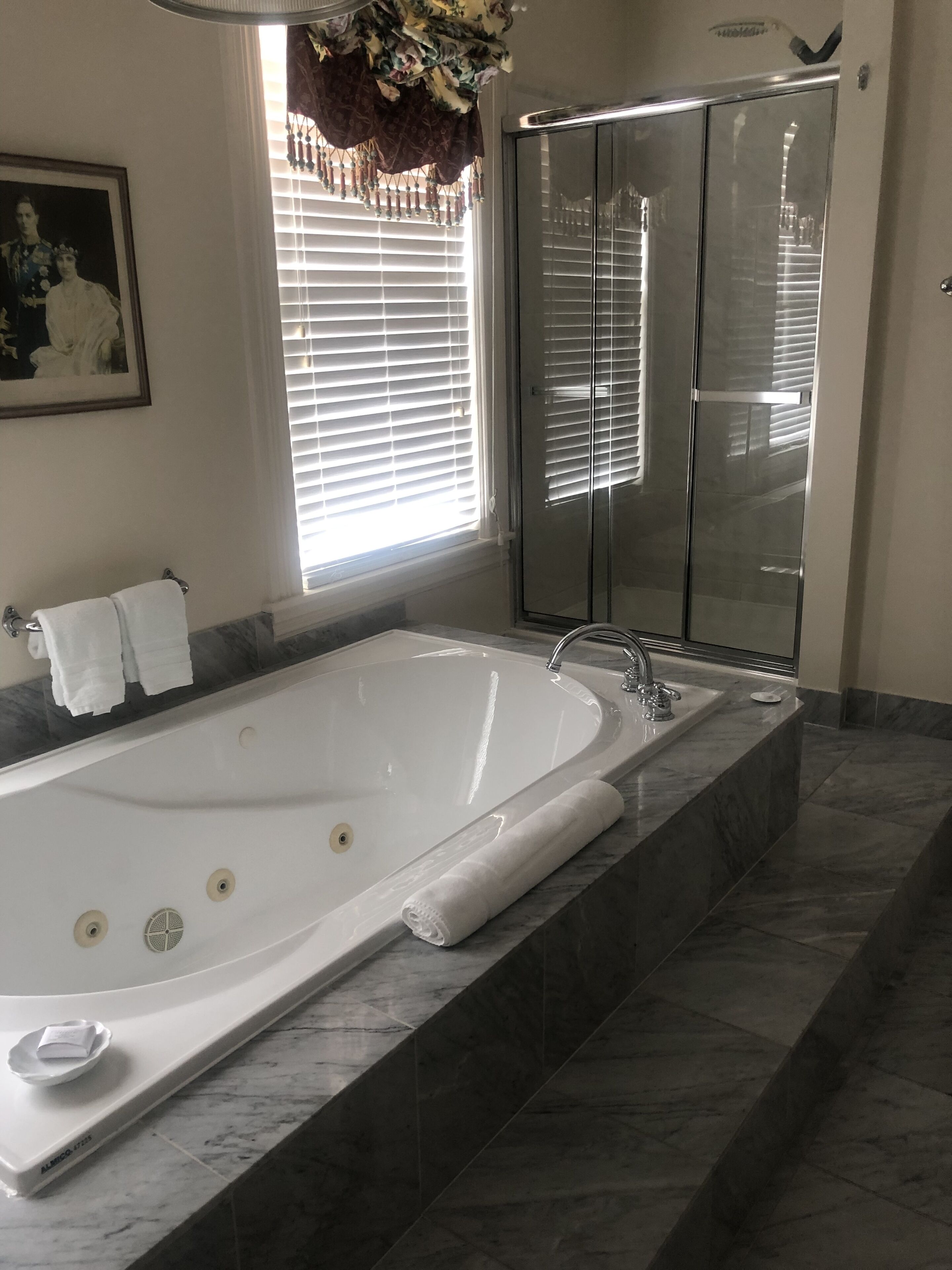 premium suite, 1 king bed with sofa bed, balcony | bathroom | shower, designer toiletries, hair dryer, bathrobes