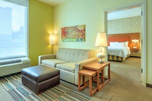 Hypo-allergenic bedding, blackout curtains, iron/ironing board