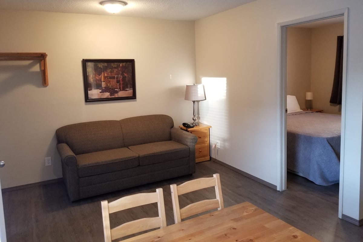Suite, 1 habitación, cocina | Sala de estar | Televisión de 32 pulgadas con canales por cable