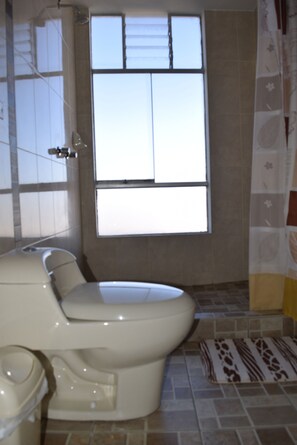 Single Room | Bathroom | Separate bathtub and shower, free toiletries, towels