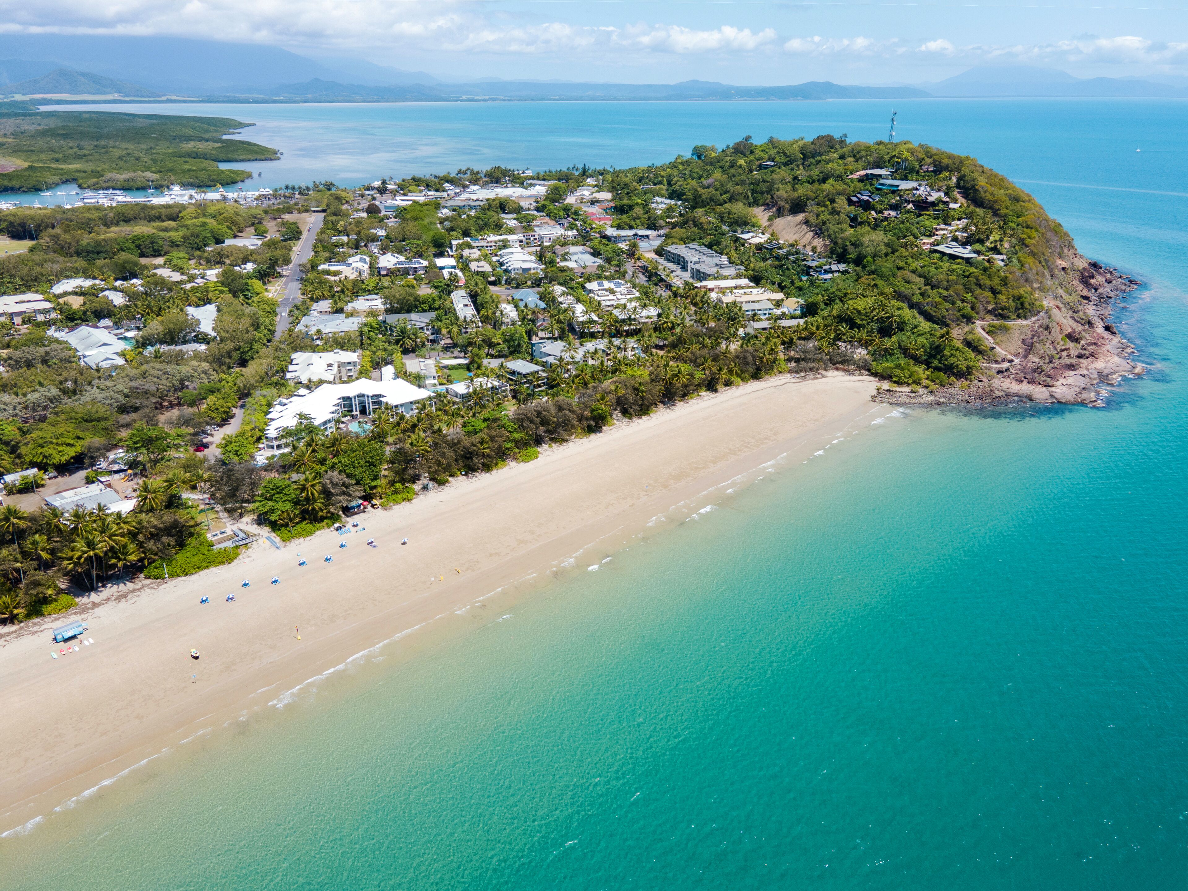 Beach nearby, white sand, sun loungers, beach umbrellas