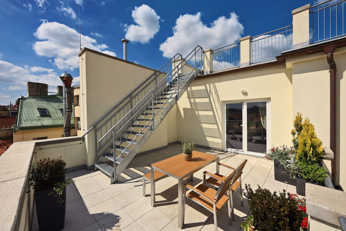 Deluxe appartement, 2 slaapkamers, terras | Terras