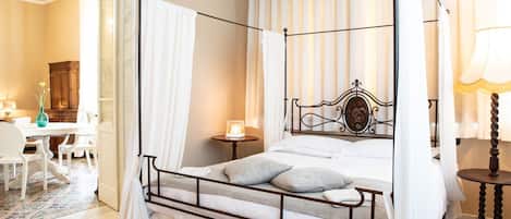 Suite, Garden View | Frette Italian sheets, premium bedding, Select Comfort beds, minibar