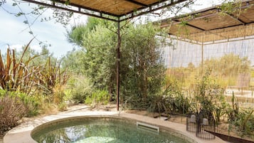 Superior Room, 1 Queen Bed, Private Pool, Garden Area, Adult Only | Copriletto in piuma, minibar, cassaforte in camera, una scrivania