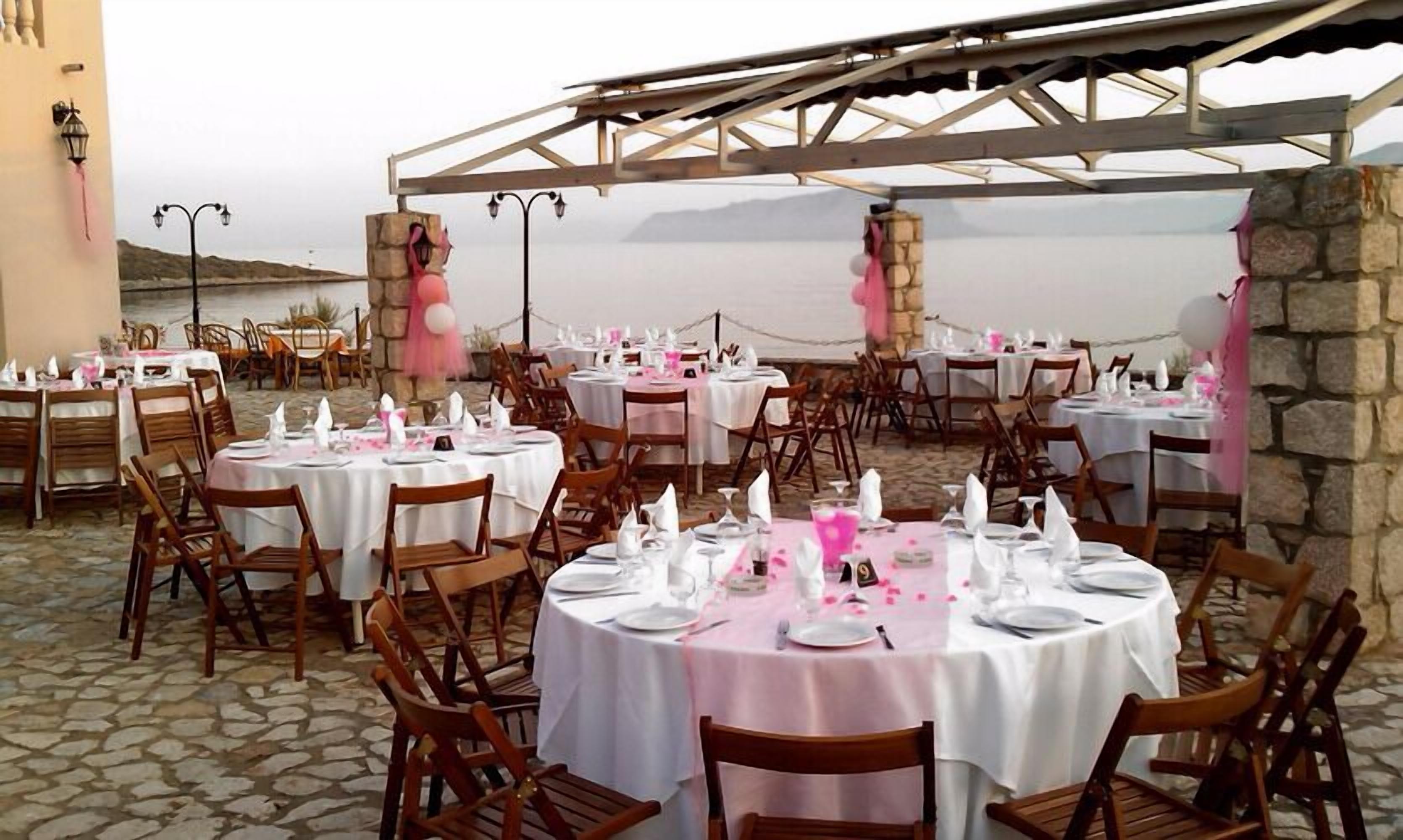 outdoor wedding area