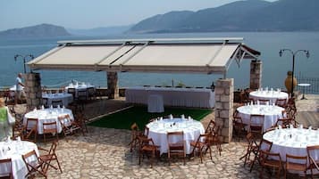 Outdoor banquet area
