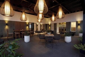 Outdoor banquet area