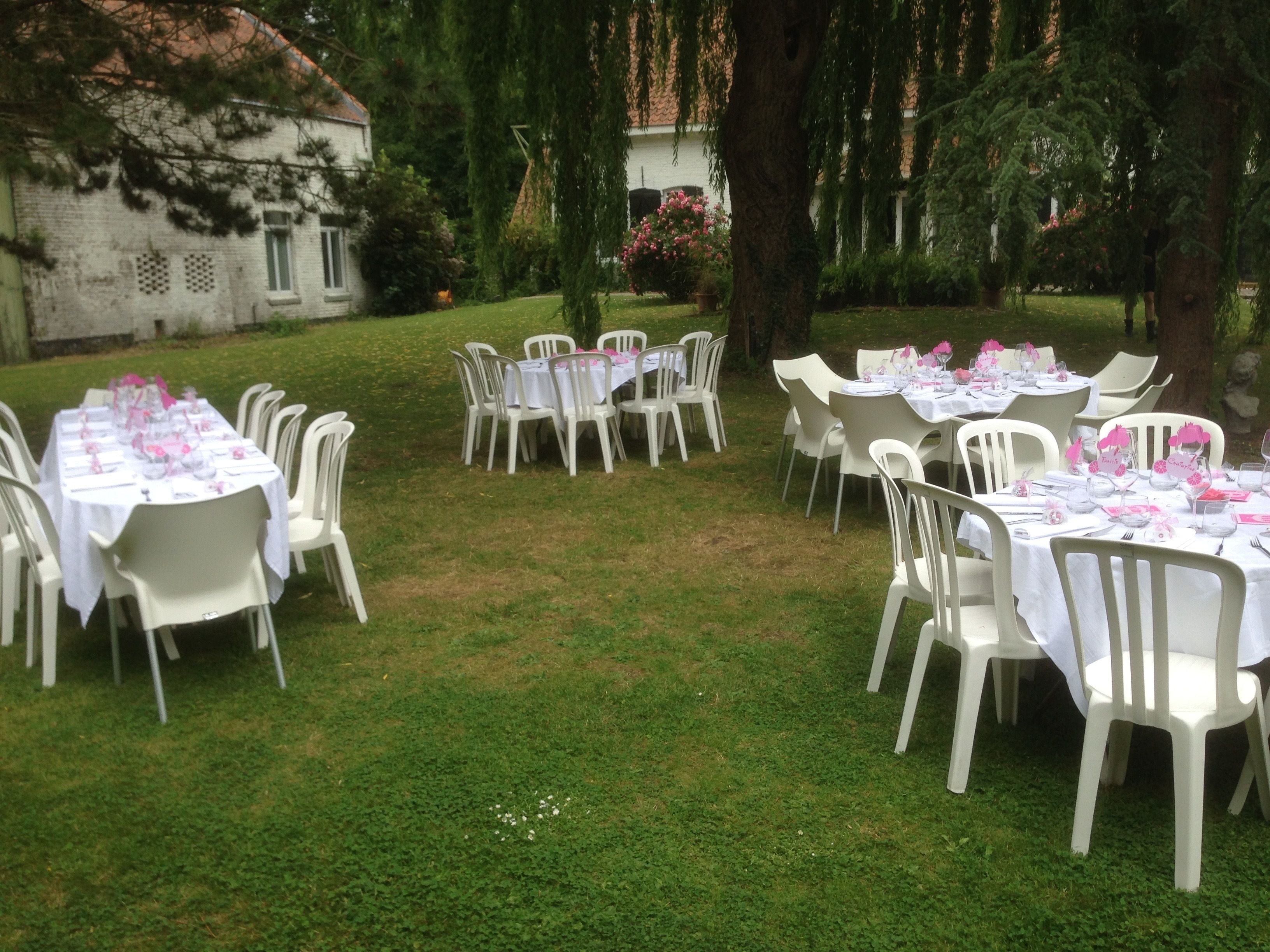outdoor banquet area
