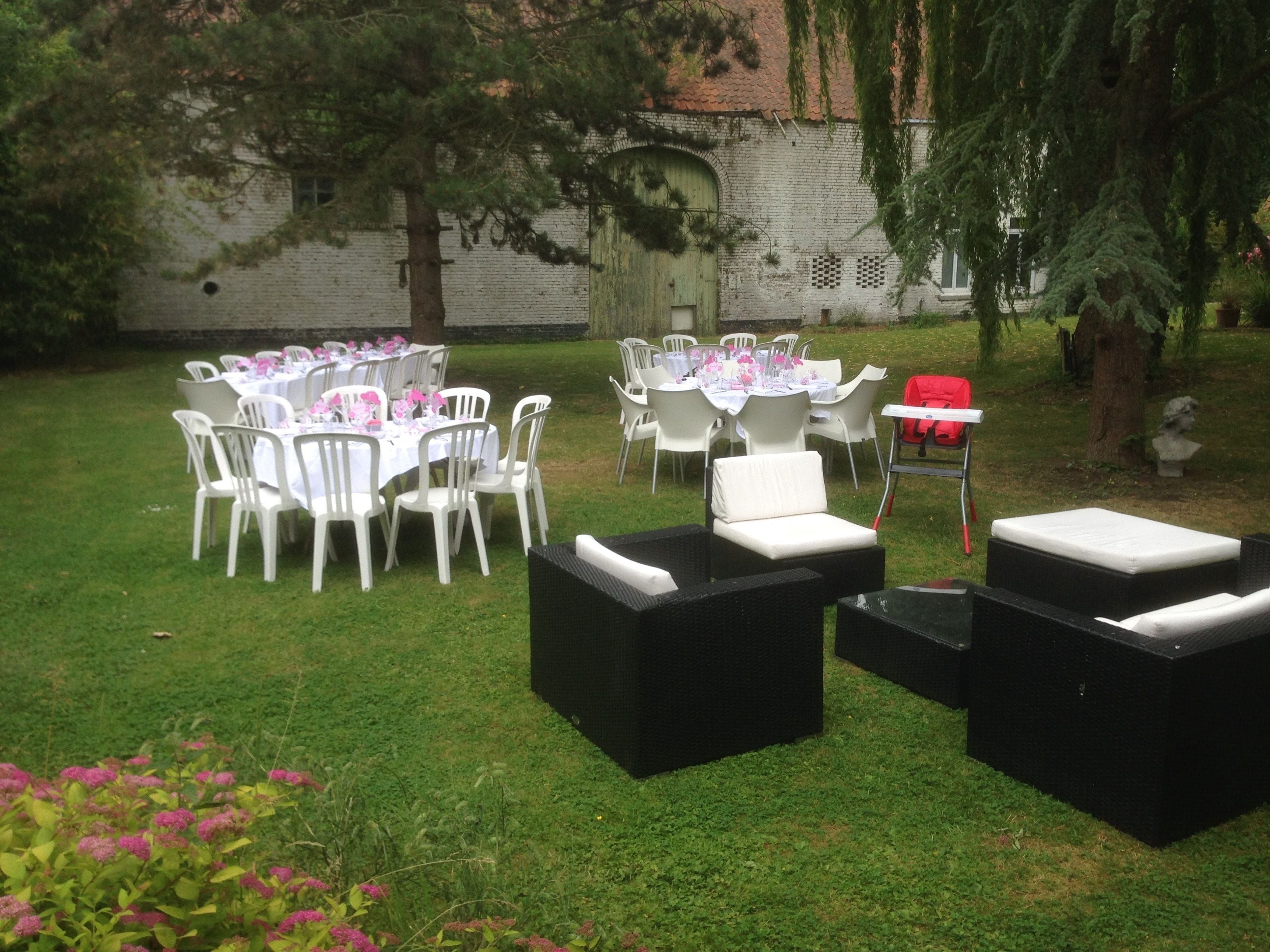 outdoor wedding area