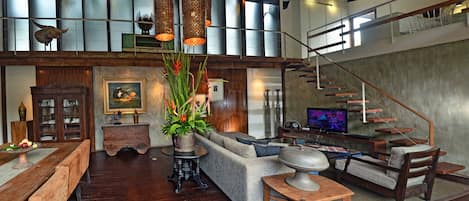 Villa, 2 slaapkamers, privézwembad | Woonkamer