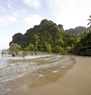 Playa privada y toallas de playa