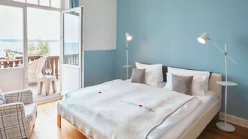 Comfort-Doppelzimmer, Meerblick, Meerseite | Babybetten, Zustellbetten, kostenloses WLAN, Bettwäsche