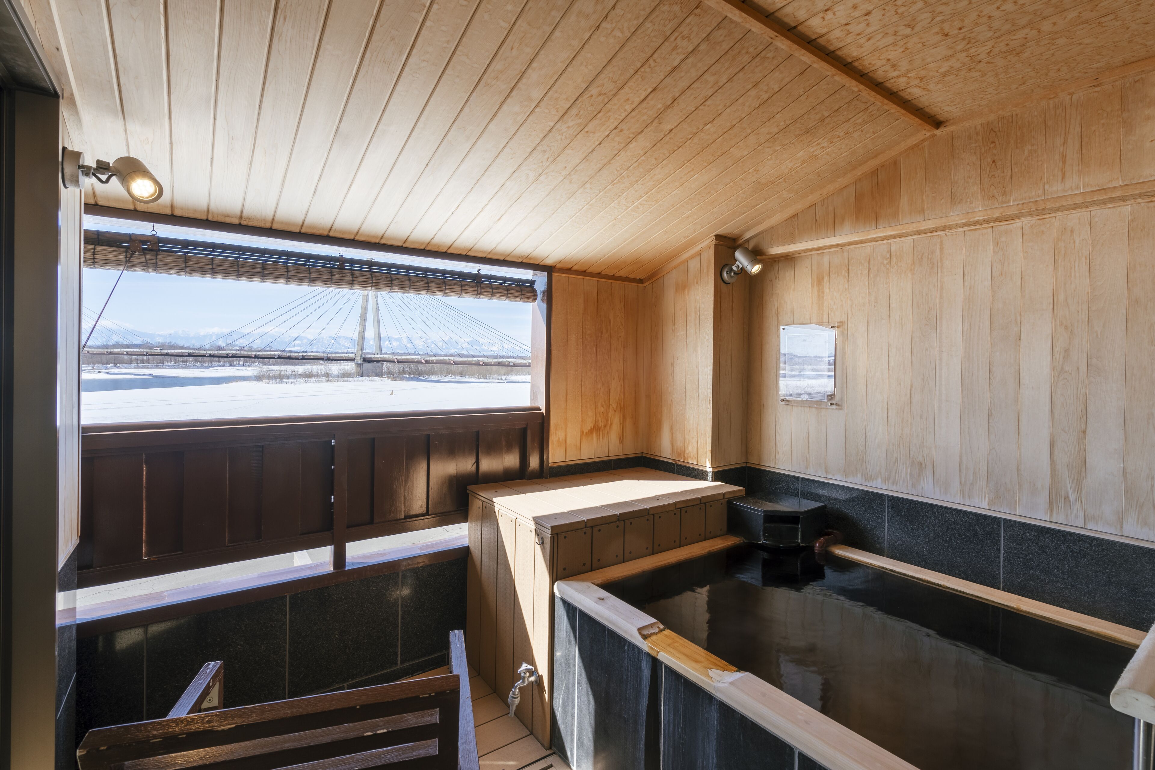 japanese style with open-air bath,  non-smoking | bathroom | spring water bathtub, free toiletries, hair dryer, slippers