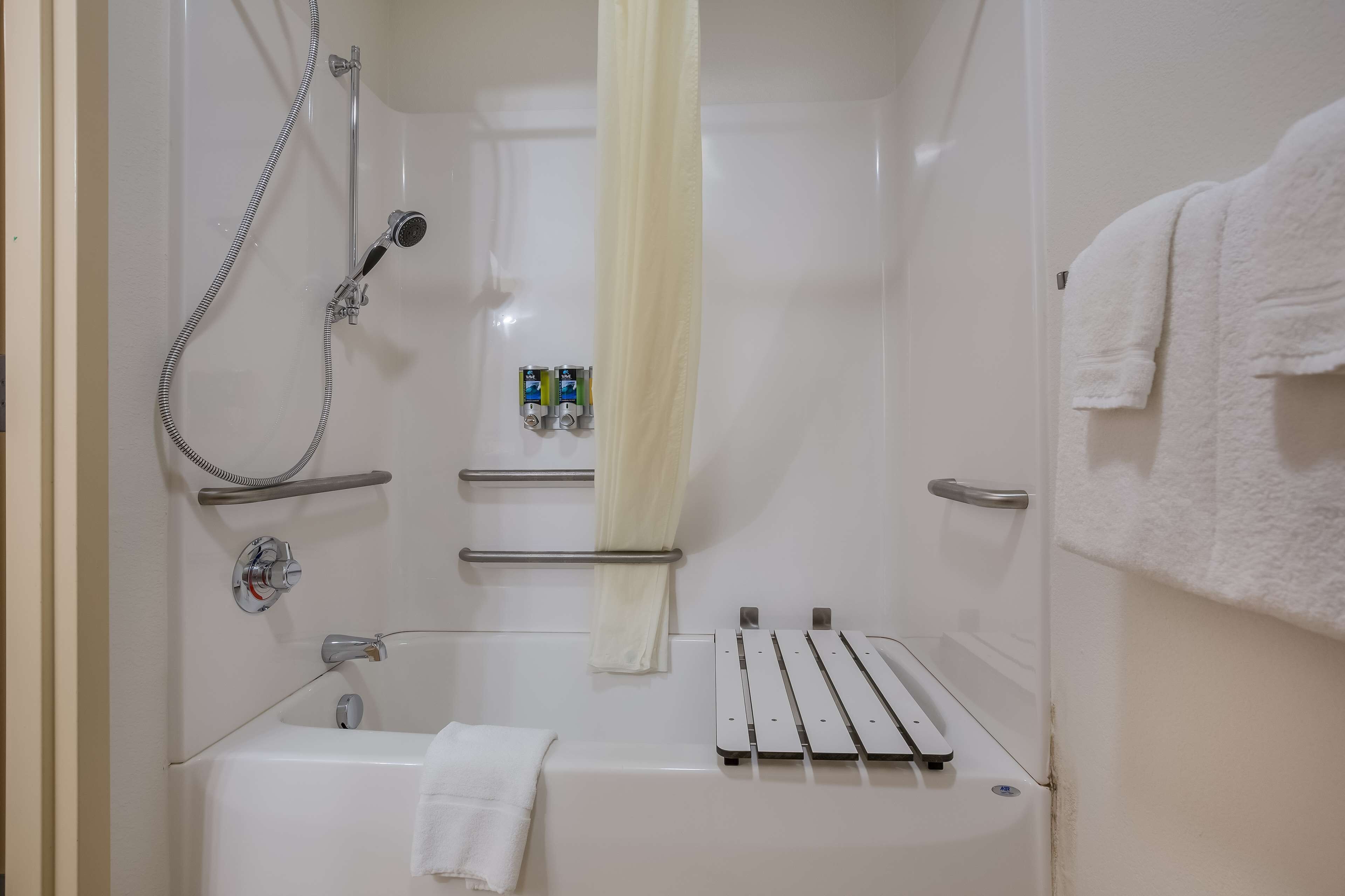 standard room, 1 queen bed, accessible, non smoking | accessible bathroom