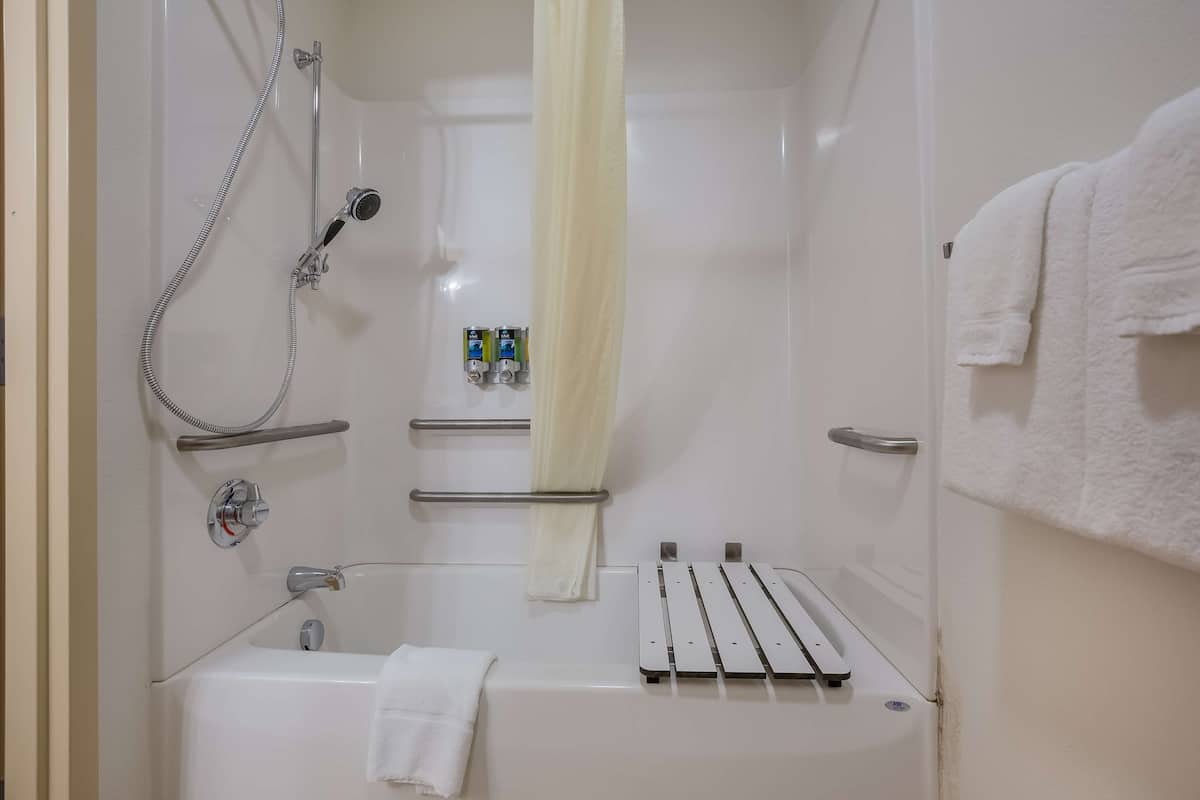 standard room, 1 queen bed, accessible, non smoking | accessible bathroom