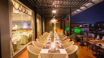 Outdoor banquet area