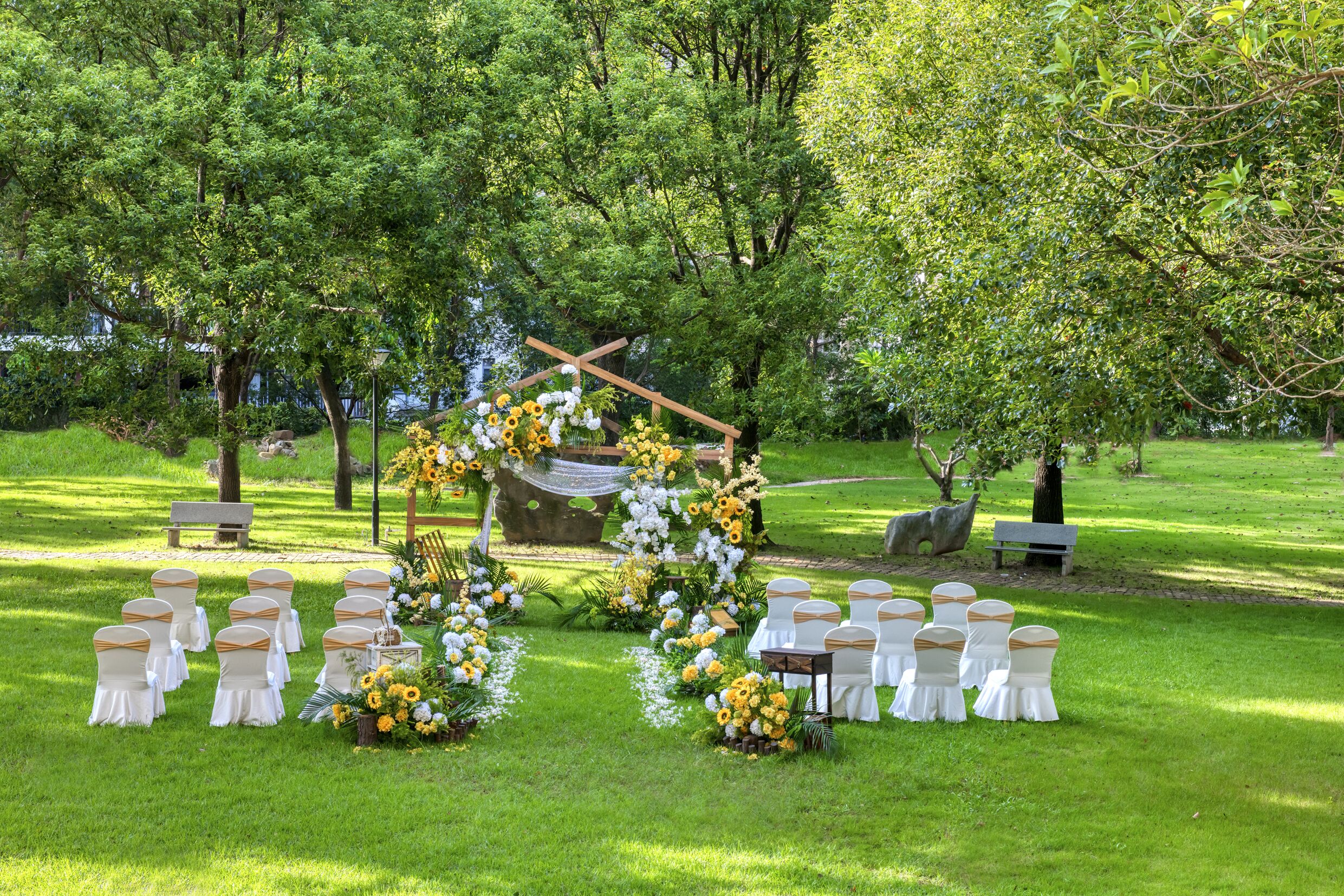 outdoor wedding area