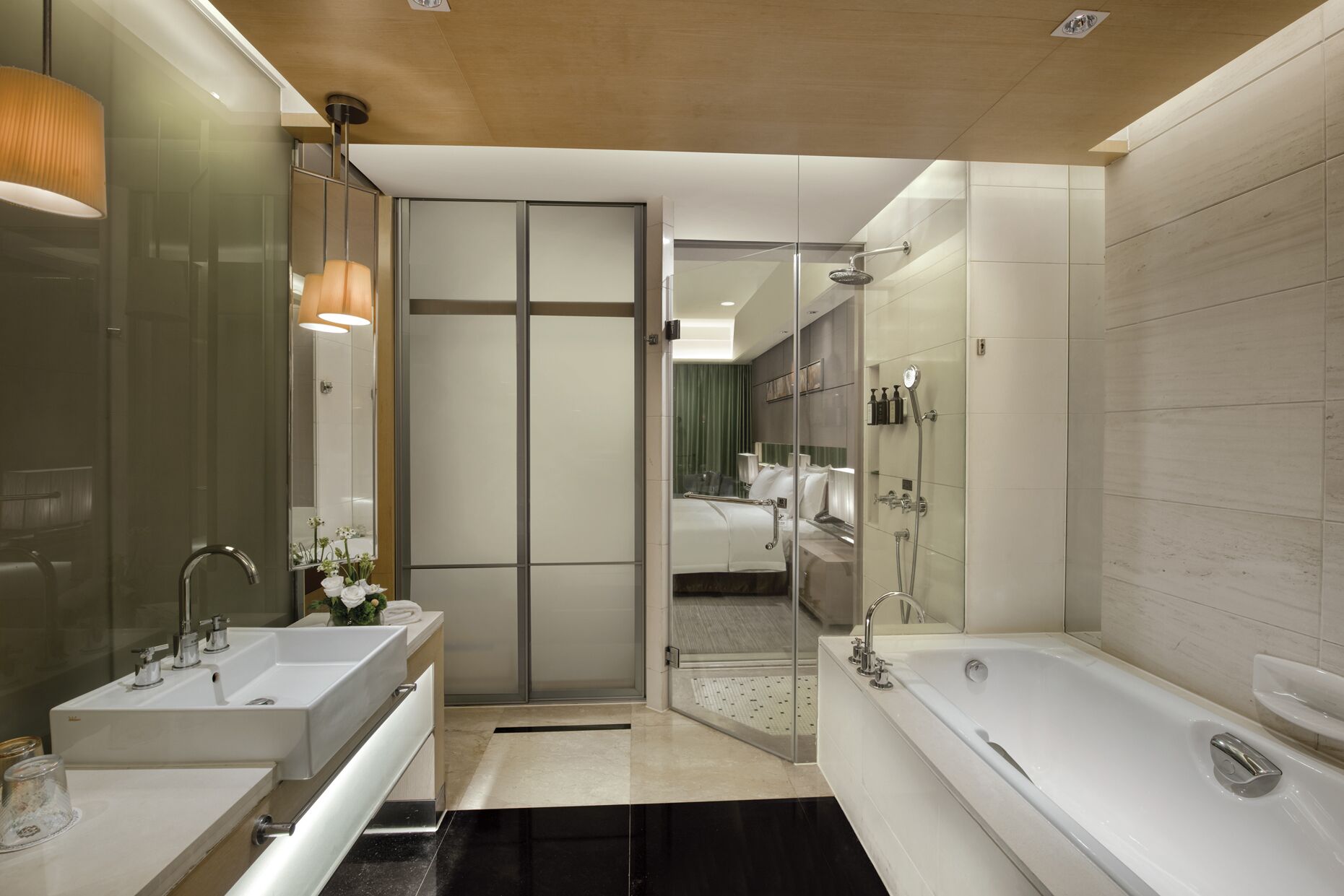 executive garden view king room | bathroom | rainfall showerhead, free toiletries, hair dryer, bathrobes