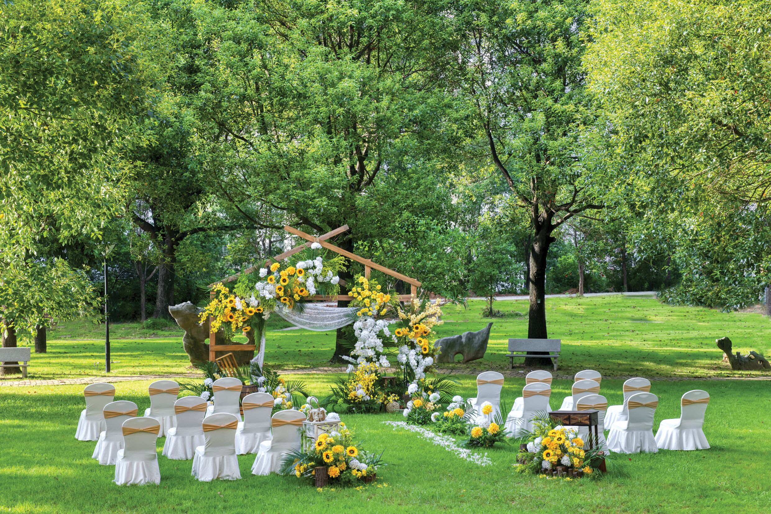 outdoor wedding area