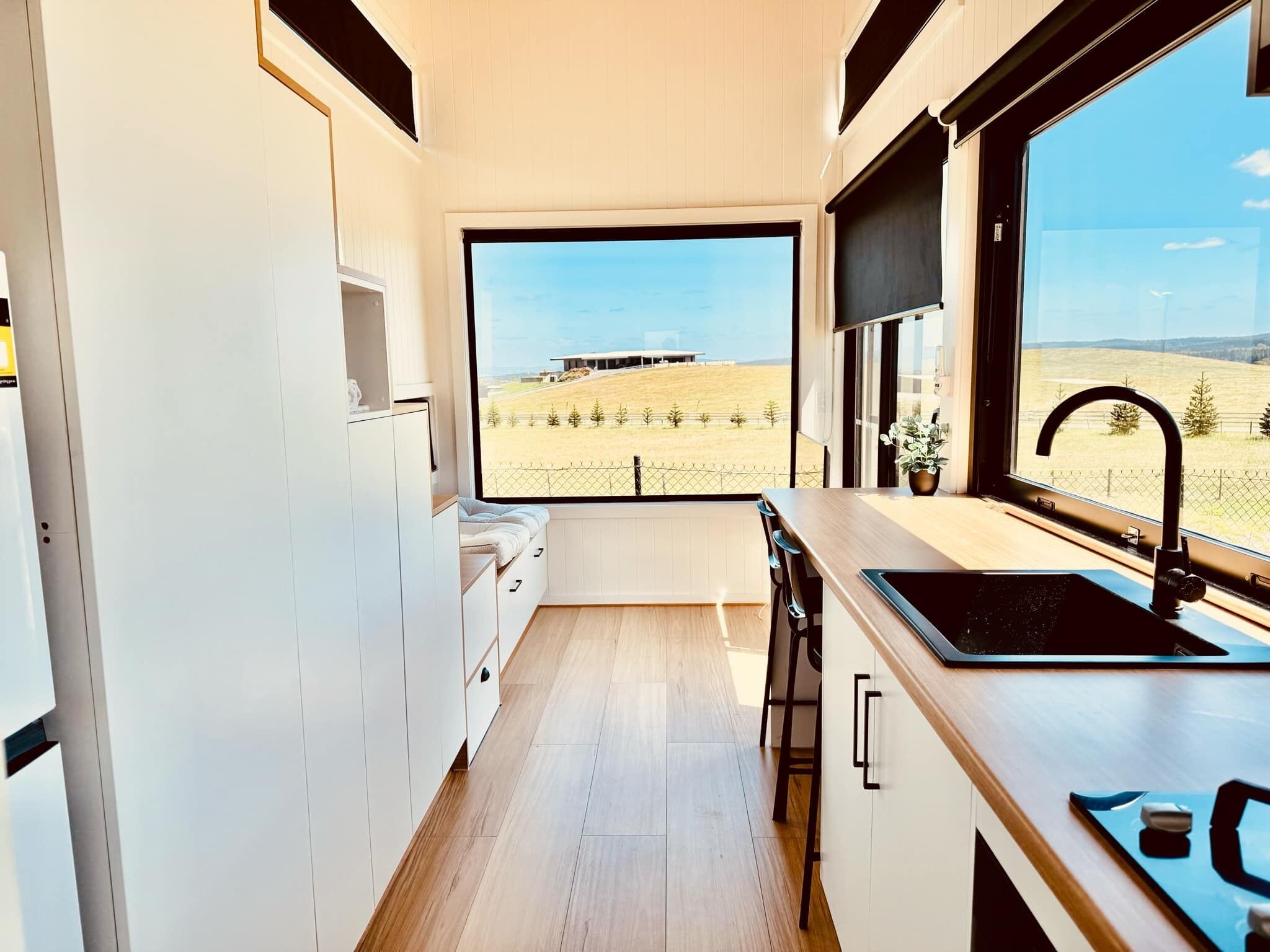 Luxury Cabin, Non Smoking, Valley View | Private kitchen | Fridge, microwave, toaster, cleaning supplies