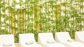 Relax in comfort amidst lush bamboo surroundings.