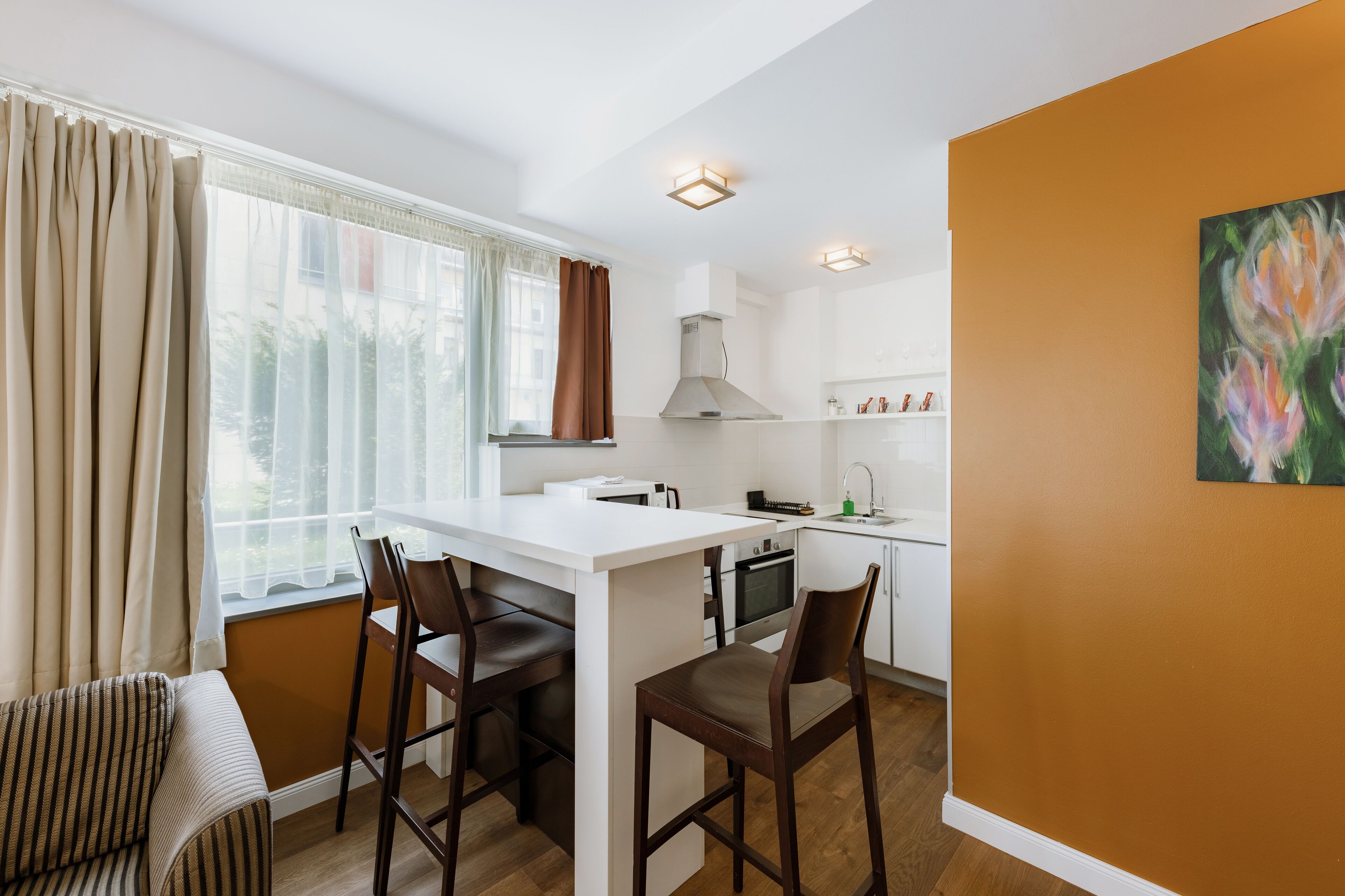 two-bedroom apartment for 4 people | private kitchen | fridge