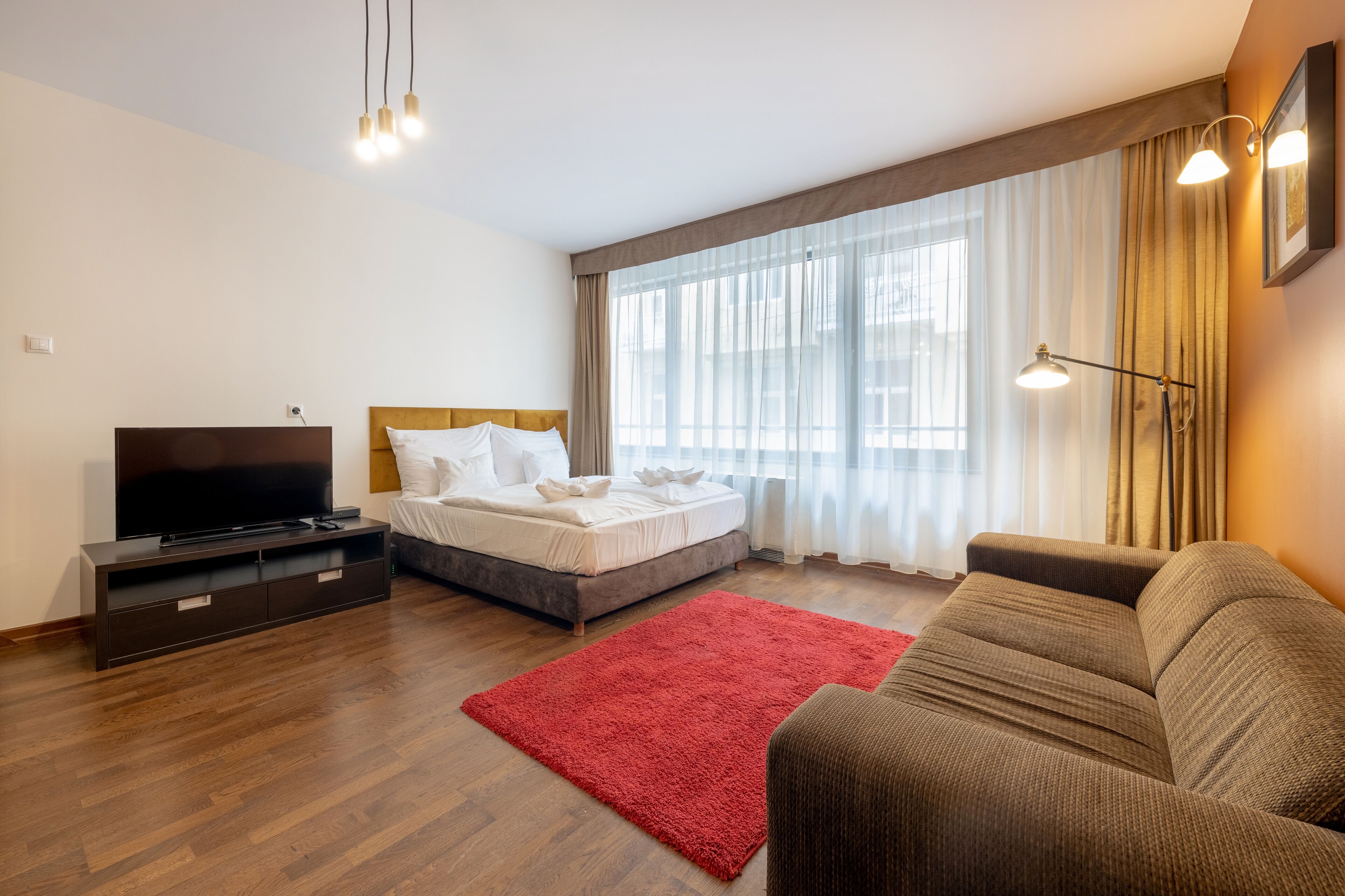 one-bedroom apartment for 4 people | 1 bedroom, minibar, blackout curtains, iron/ironing board