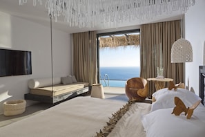 Egyptian cotton sheets, premium bedding, pillow-top beds, minibar