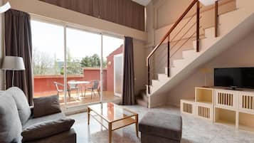 Dúplex Business, terraza (4 pax) | 2 dormitorios, caja fuerte, tabla de planchar con plancha