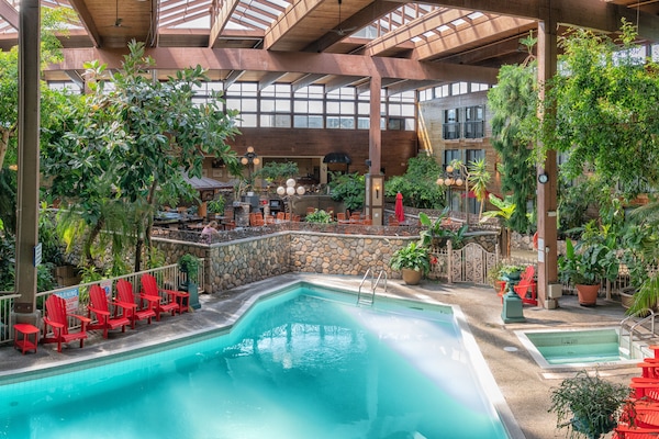 Room, 1 King Bed with Sofa bed, Balcony | Indoor pool | Indoor pool, open 9 AM to 10:00 PM, sun loungers