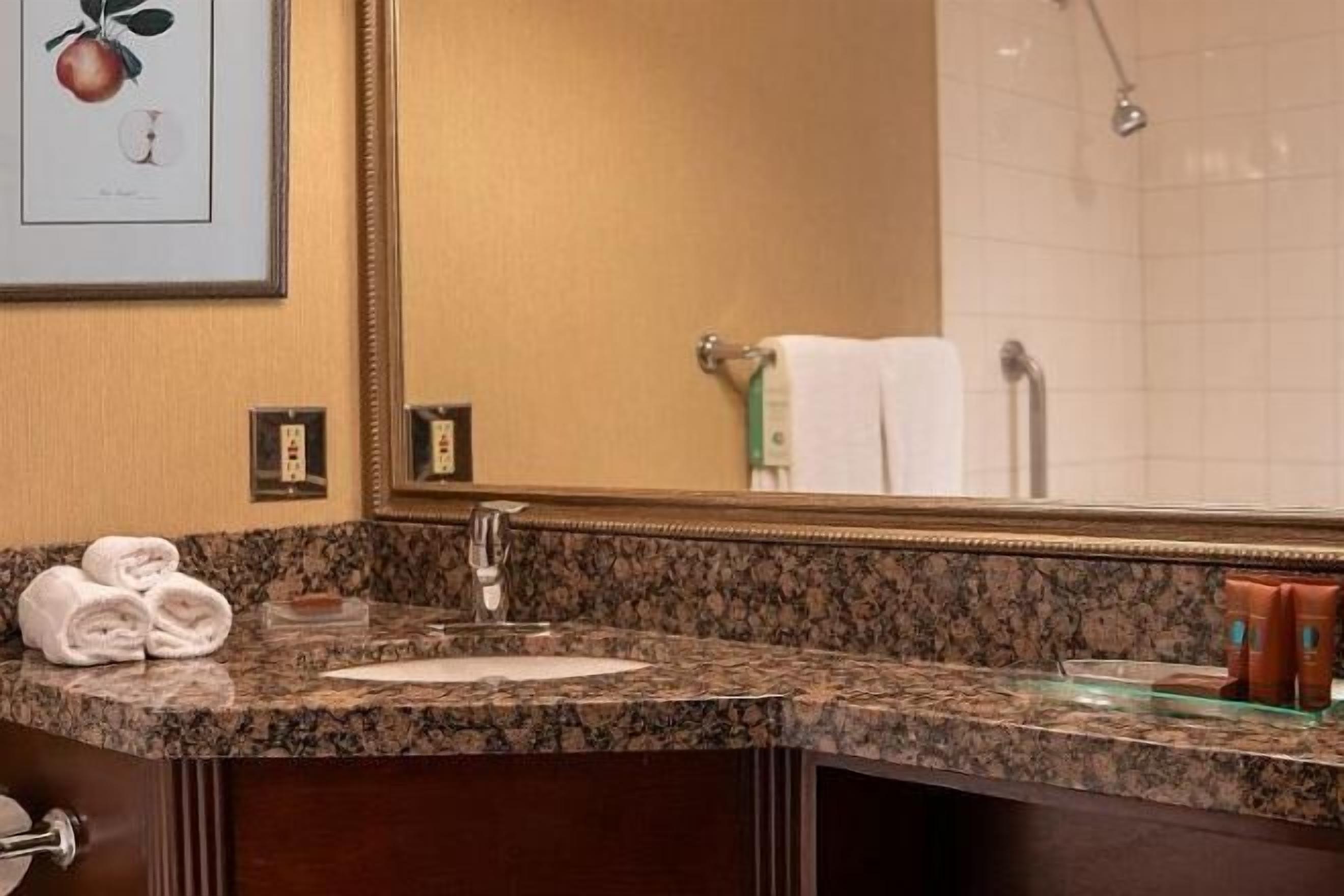 Free toiletries, hair dryer, towels